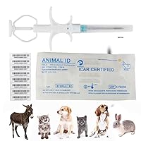 Universal Pet Microchip 134.2khz Registration Animal Implant Chip FDX-B Pet ID Microchip for The Management and Tracking of Dog Cat Cow Pig Rabbit Pigeon Fish (50 Packs, 1.25x7mm)