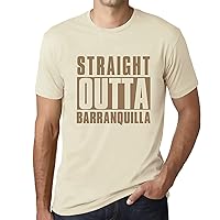 Men's Graphic T-Shirt Straight Outta Barranquilla Eco-Friendly Limited Edition Short Sleeve Tee-Shirt Vintage Birthday Gift Novelty Natural XL