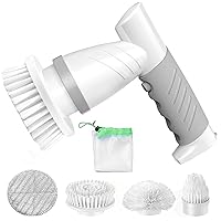 SZFIXEZ Electric Spin Scrubber, Cordless Electric Cleaning Brush for Bathroom Electric Spin Cleaner with 4 Replaceable Shower Cleaning Brush Heads for Wall, Stove, Tile, Bathtub, Toilet, Window