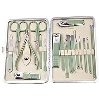 Nail Clipper Set, Tuefuzy 18 in 1 Stainless Steel Nail Manicure Set, Nail Care Kit, Manicure Kit, Womens Mens Grooming Kit, Professional Manicure Pedicure Kit