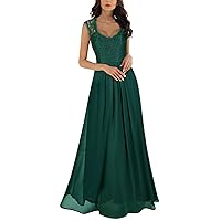 Miusol Women's Casual Deep- V Neck Sleeveless Vintage Wedding Maxi Dress