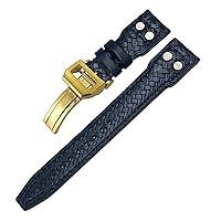 20mm 21mm 22mm Rivet Woven Genuine Leather Watch Band Fit for IWC Big Pilot Portugieser Pilot IW3777 Seiko Cowhide Watch Strap