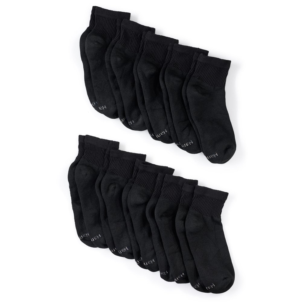 Hanes Women's Value, Ankle Soft Moisture-Wicking Socks, Available in 10 and 14-Packs