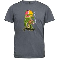 Grateful Dead - Mens Grateful Dead - Lightning Bolt Dragon SYF Charcoal T-Shirt