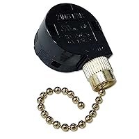 Zing Ear ZE-268S2 Pull Chain Switch 3 Speed 4 Wire 3A 250VAC 6A 125VAC Replacement Rotary Control Compatible for Ceiling Fans Antique Wall Lights Cabinet Lamps Repair Kit Plastic Up Shell Base
