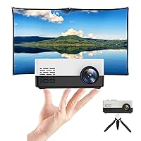 Portable Mini Projector, Portable Phone Small Projector 1080P Full HD Supported For IOS/Android/Laptop, Gift For Kids, Video Projector Compatible With TV Stick/HDMI/VGA/USB
