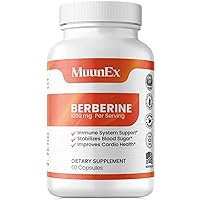 Berberine Supplement - Berberine 1200 mg Per Serving- Immune System, Healhy Weight Management, Cholesterol, Berberine HCL, Gluten Free Berberine - Vegan Berberine Supplement, 60 Capsules