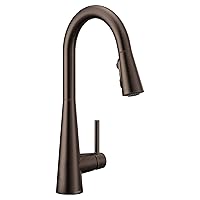 Moen Sleek Oil Rubbed Bronze One-Handle High Arc Kitchen Faucet with Pulldown Sprayer Featuring Power Boost for a Faster Clean, 7864ORB