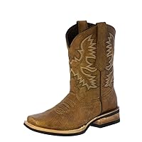 TEXAS LEGACY Mens Honey Brown Western Leather Cowboy Boots Rodeo Wear Square Toe