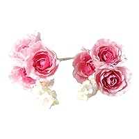 Mini Pink Brassica Mulberry Paper Flower Bouquet Reed Diffuser for Home Fragrance. (2 Sets) by Plawanature