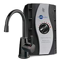 InSinkErator Stainless Steel Tank, H250MBLK-SS HOT250 System, Single-Handle Matte Black Faucet with 2/3-Gallon Instant Hot Water Dispenser