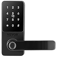 Smart Lock, 5-in-1 Smart Door Knob, Fingerprint Deadbolt with App Control, Bluetooth Smart Lock, Keyless Entry Door Lock with Handle, Biometric Door Lock, Keypad Digital Door Lock for Front Door