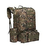 AKDXMDecomposable Military Tactical Backpack,Outdoor Camping Hiking Daypacks,Air circulation system,for Camping, Hunting, Travel, and Outdoor Sports,F