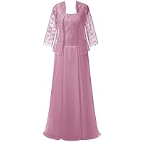 Mother Of The Bride Dress Evening Gown With Jacket Lace Long Plus Size
