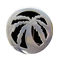 Palm Tree Buff Shine Novelty Belt Buckle