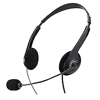 Adesso Xtream H4-3.5mm Stereo Headset with Microphone - Noise Cancelling - Wired- 6 ft Cable- Lightweight
