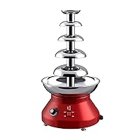 5 Tier Commercial Chocolate Fountain, Stainless Steel Chocolate Fondue Fountain Machine, for Party Wedding Events Restaurants