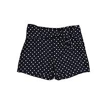 Polka-Dot Tie-Waist Shorts (Favorite Navy, 12)