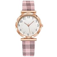Women Plaid Strap Watch, Fashion Retro Ladies Luminous Watch Quartz Watch Analog Wrist Watch, Gift for Mother, Wife and Friends