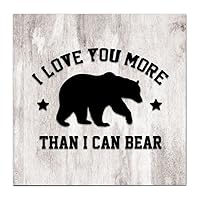 I Love You More Than I Can Bear Wooden 3D Letters I Love You More Wood Plaque Joy Porch Sign Happy Fall Yall Porch Sign Solid Classic Love For Father'S Day 14X14 Inch
