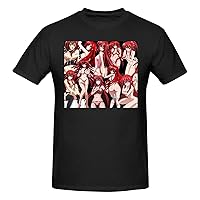 Anime Manga High School DxD T Shirt Man's Summer Crew Neck Tops Cotton Casual Short Sleeve Tee