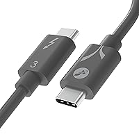 SABRENT Thunderbolt 3 [Certified] USB Type C Cable | up to 40 Gbps | Supports 100W [5A, 20V] Charging | E Mark Chip | [7.8