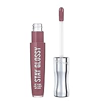 Rimmel Stay Glossy Lip Gloss - Non-Sticky and Lightweight Formula for Lip Color and Shine - 290 Date Night, .18oz
