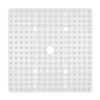 Reetual XL Shower Mat Non Slip - 27x27 Bath Mat for Shower Stall or Large Bathtub Mat with 240 Powerful Suction Cups and Drain Holes. Black Shower Mats for Bathroom