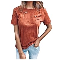 Womens Tank Tops for Layering,Womens Fashion Plus Size Gradient Color V-Neck Short Sleeve T-Shirt Tops Blouse
