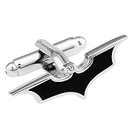 Liftstyle Jewelry Covink Black Batman Mark Metal Cufflinks Men's French Shirt Cuff Links for Groom Wedding Dress