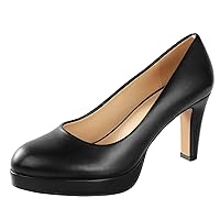 Ankis Women's Pumps - Womens Comfy Close Toe Heels - 3.15in Black Dress Shoes for Women - Comfortable Work Heels for Women - Black Heels, Nude Heels, White Heels,Gold Heels, Silver Heels for Women