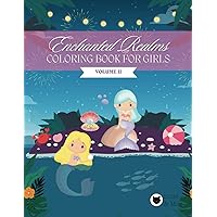 Mermaid, Princess, Unicorn & Fairy Coloring Book for Girls: Enchanted Realms | VOLUME II