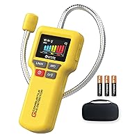 Gas Leak Detector, VITITE Natural and Propane Gas Detector for Home and RV, with Illuminated Flexible Probe, Locating The Source of Combustible Gas Leaks (Includes Battery x3 & Storage Bag) - Yellow