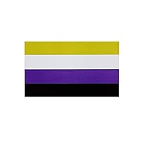 Nonbinary Flag LGBTQ Decal - Non-Binary Gay Lesbian Pride LGBT LGBTQ Equality Support Rainbow Sticker Sign Car Bumper (5 x 3 inch)