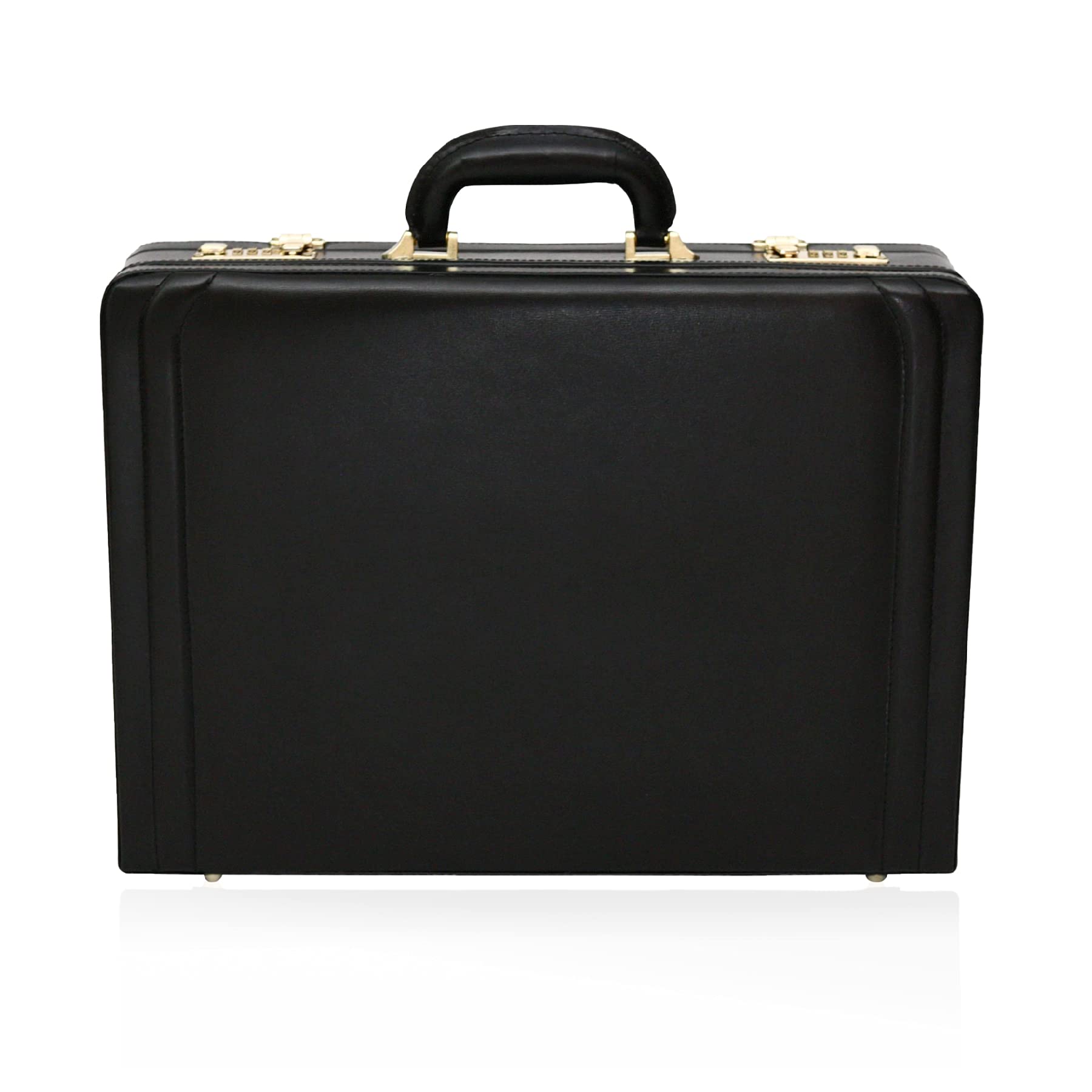 Luxury Leather Executive Case Attache Briefcase Expander Business Bag
