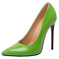 Women Stiletto Pumps, High Heel Pumps Pointed Toe Slip On Evening Shoes Fashion, Size 2-15.5