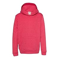 Hanes Ecosmart Youth Hooded Sweatshirt XL Heather Red