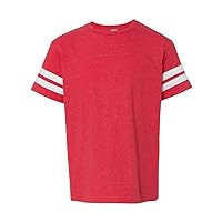 Girls' Big Youth Fine Jersey Football Crewneck Short Sleeve T-Shirt