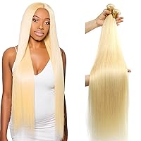 8-40Inch single 30 Inch size Peruvian 613 Blonde 1 Bundle Straight Wave 100% Human Hair Weave Remy Hair Extensions Queen Plus Hair