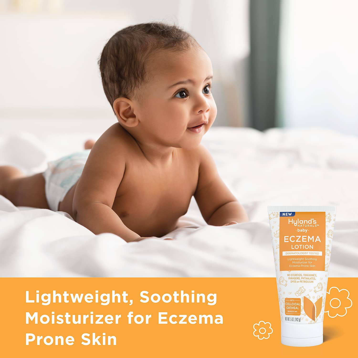 Hyland’s Naturals Baby Eczema Lotion, Lightweight Soothing Moisturizer for Eczema Prone Skin, With Colloidal Oatmeal, 5 ounce