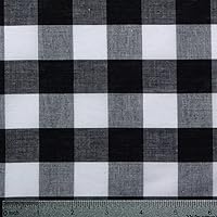 Cotton/Polyester Gingham Fabric Black
