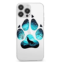 Paw Galaxy Night Wolf Printed Case for iPhone 13/13Pro/13Pro Max/13 Mini Custom Cover Cute