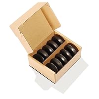 Master Massage 10 Piece Malteser Contour Shape Black Basalt Hot Stone Rock Massage Tool Pack for Professional, Spa, Massage Therapy, Relaxation