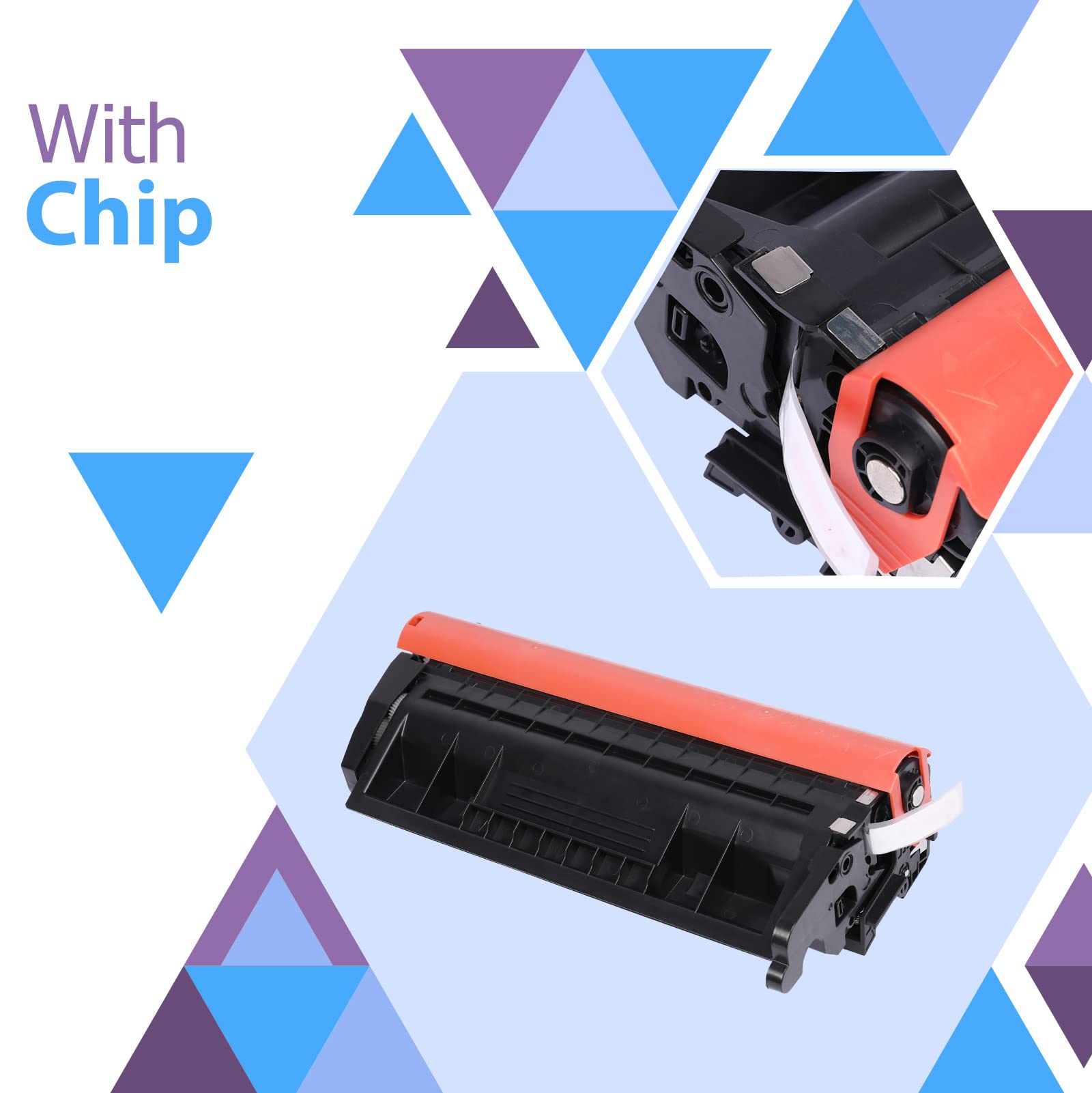 58A CF258A 58X Toner Cartridge Black 2 Pack (with Chip, High Yield) Replacement for HP CF258A 58A 58X CF258X MFP M428fdw M428fdn M428dw M404 M428 Pro M404n M404dn M404dw Printer