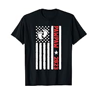 Mens Pawpaw 2023 USA Flag Grandfather To Be First Time Grandpa T-Shirt