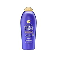 OGX Thick & Full + Biotin & Collagen Volumizing Conditioner, Nutrient-Infused Conditioner + Vitamin B7 Biotin Gives Hair Volume & Body for 72+ Hours, Sulfate-Free Surfactants, 25.4 fl. oz