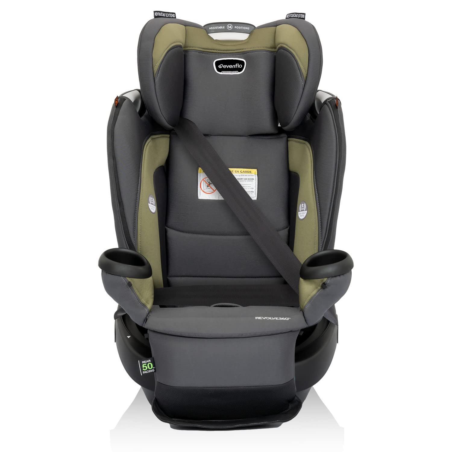 Evenflo Revolve360 Extend All-in-One Rotational Car Seat with Quick Clean Cover (Rockland Green)