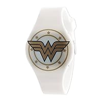 Wonder Woman White Gold Emblem LED Watch
