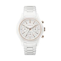 by Bulova Ladies' Sport Chronograph Quartz Two-Tone Ceramic Watch, White Dial Style: 45L174