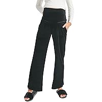 LaClef Women's Yoga Over Belly Boot Cut Maternity Pants with Pockets
